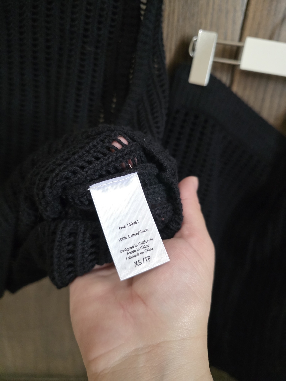 l*space Black Crochet Knit Two-Piece Set - Picture 3 of 4